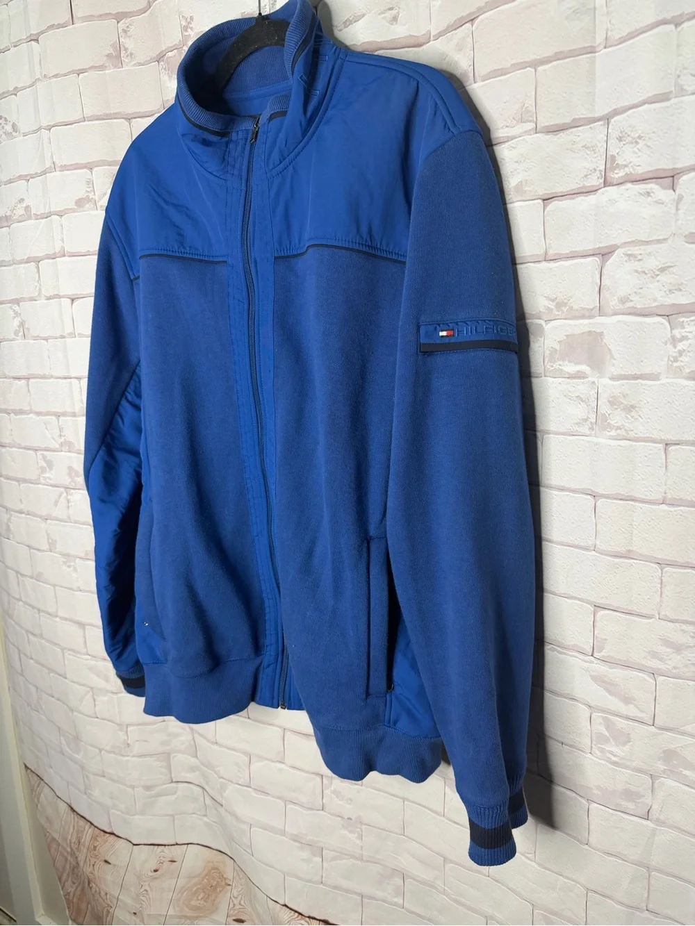 Vintage Tommy Hilfiger Blue Full Zip Track Jacket XL Athletic Casual Layer